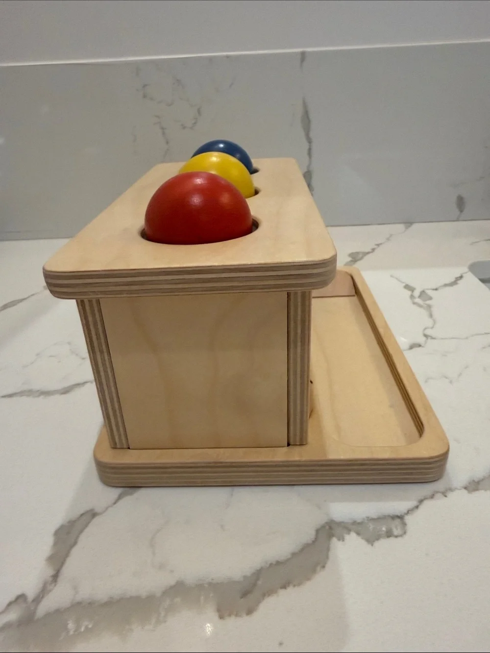 Monti Kids Wooden Push Box Montessori Toy